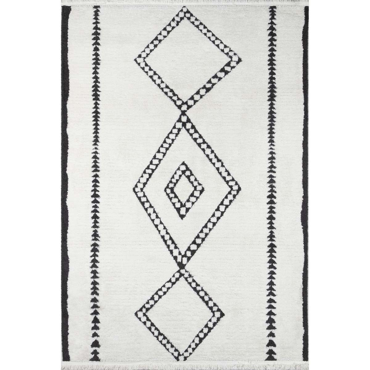 Triple Diamond Ivory Rug Collection