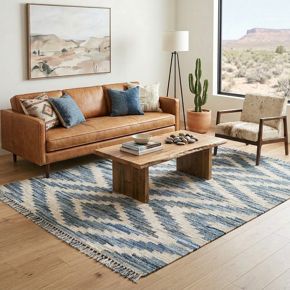 Blue Sky Geometric Rug Collection