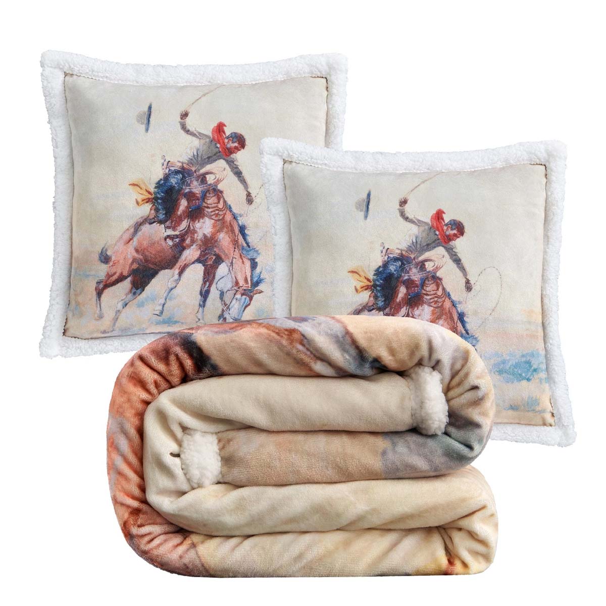 Buster Campfire Pillow & Throw