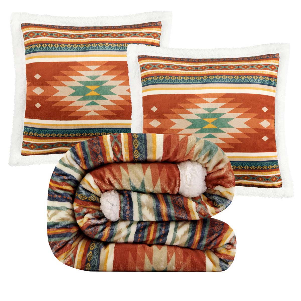 Serape Diamonds Pillow & Throw