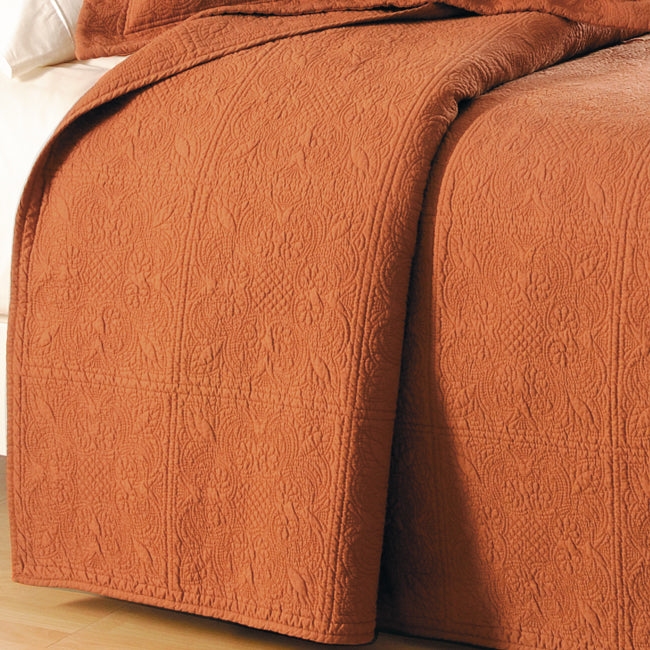 Terracotta Matelasse Quilt Collection