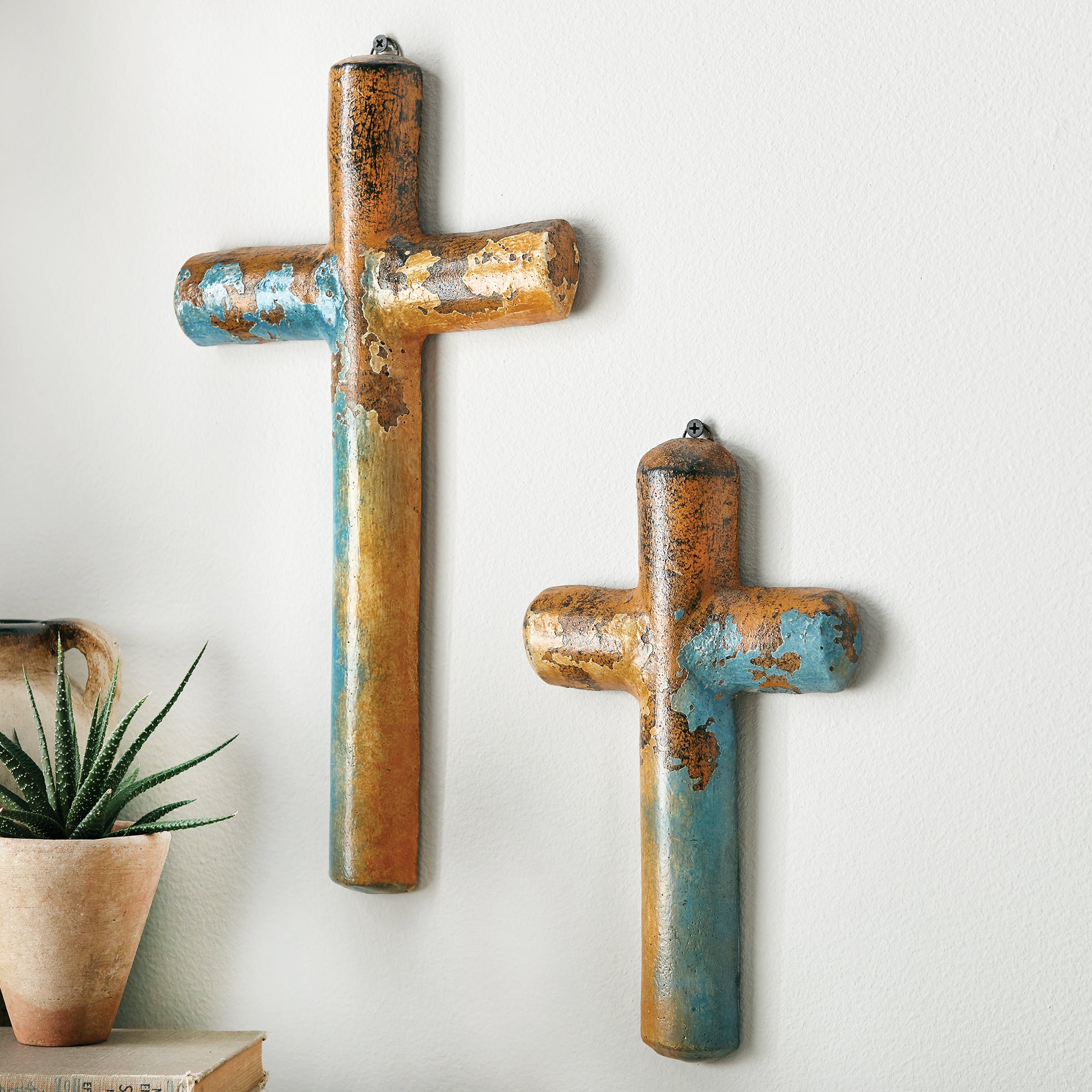 Earthy Elegance Clay Wall Crosses