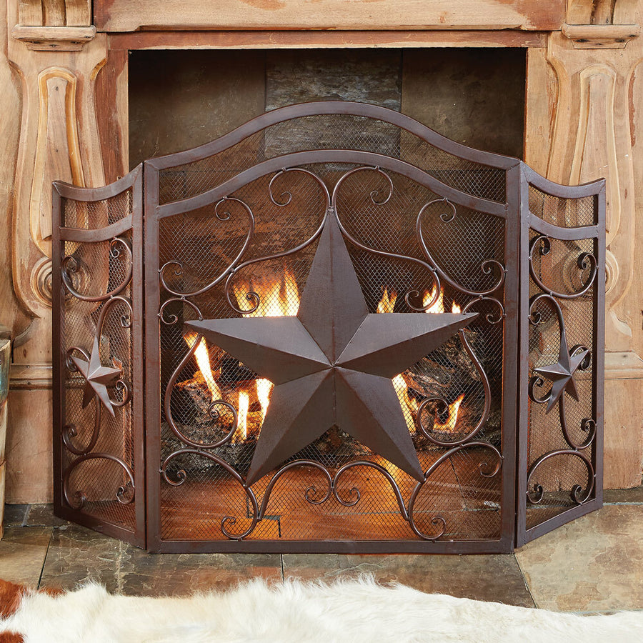 Rustic & Western Fireplace Screens