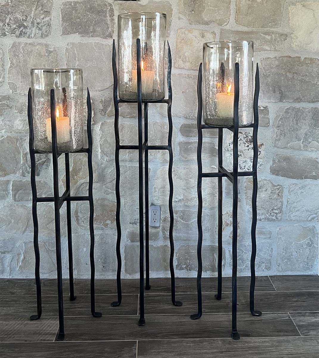 Hearthside Iron Candle Holders
