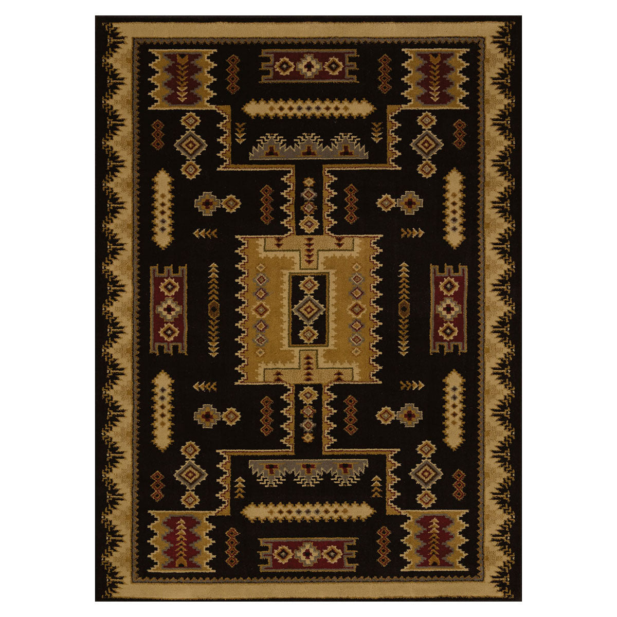 Eagle Bluff Black Rug Collection