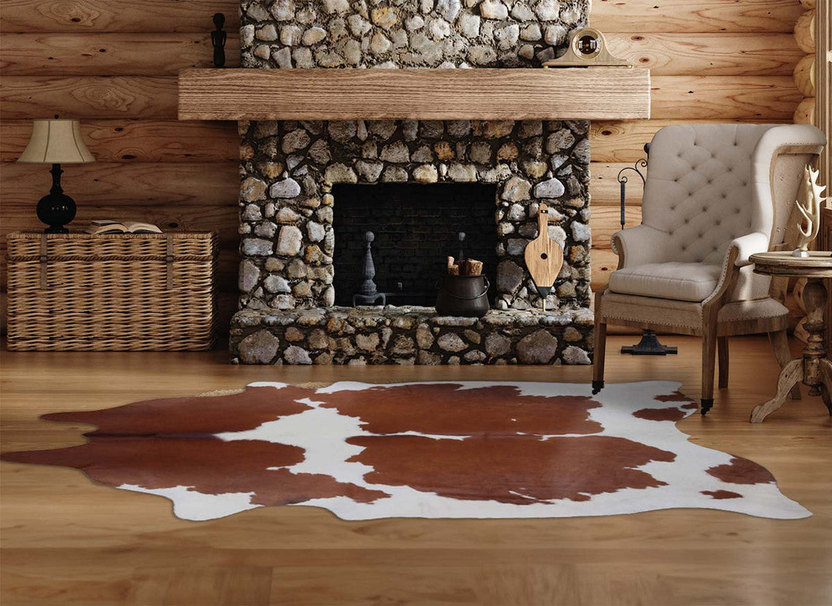 Spotted Brown & White Cowhide Rugs