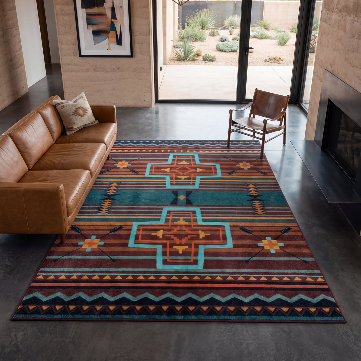 Arrow Path Blue Rug Collection