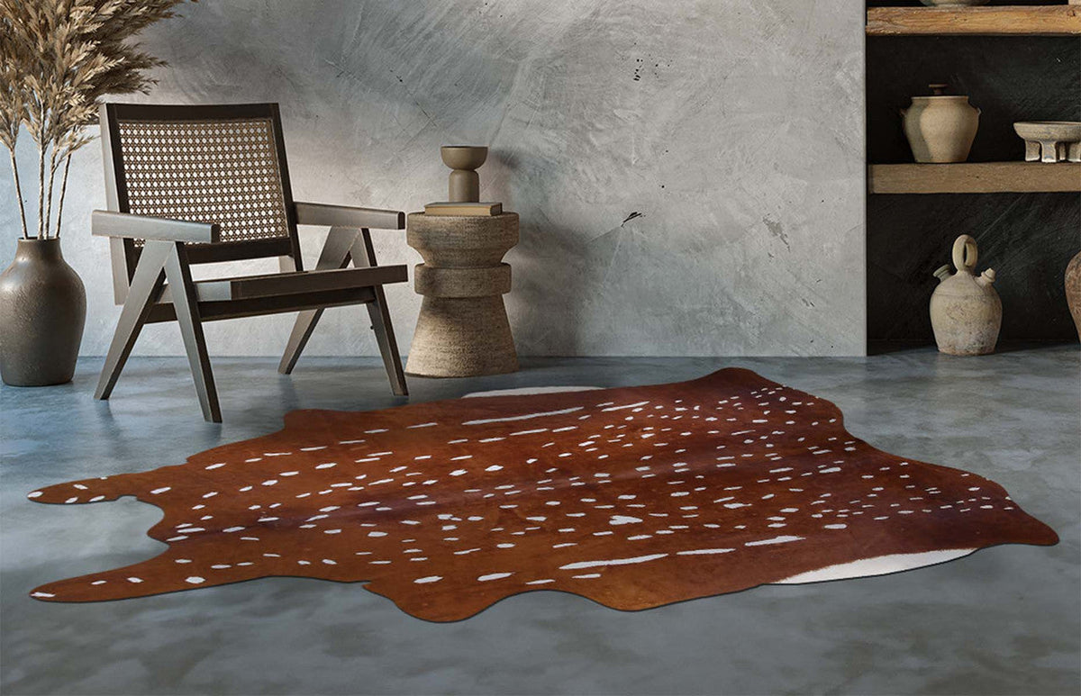 Whitetail Printed Cowhide Rugs