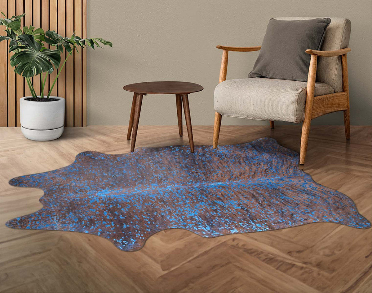 Blue Specked Brindle Cowhide Rugs