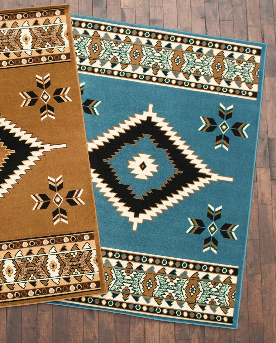 Southwestern Plateau Blue Rug Collection
