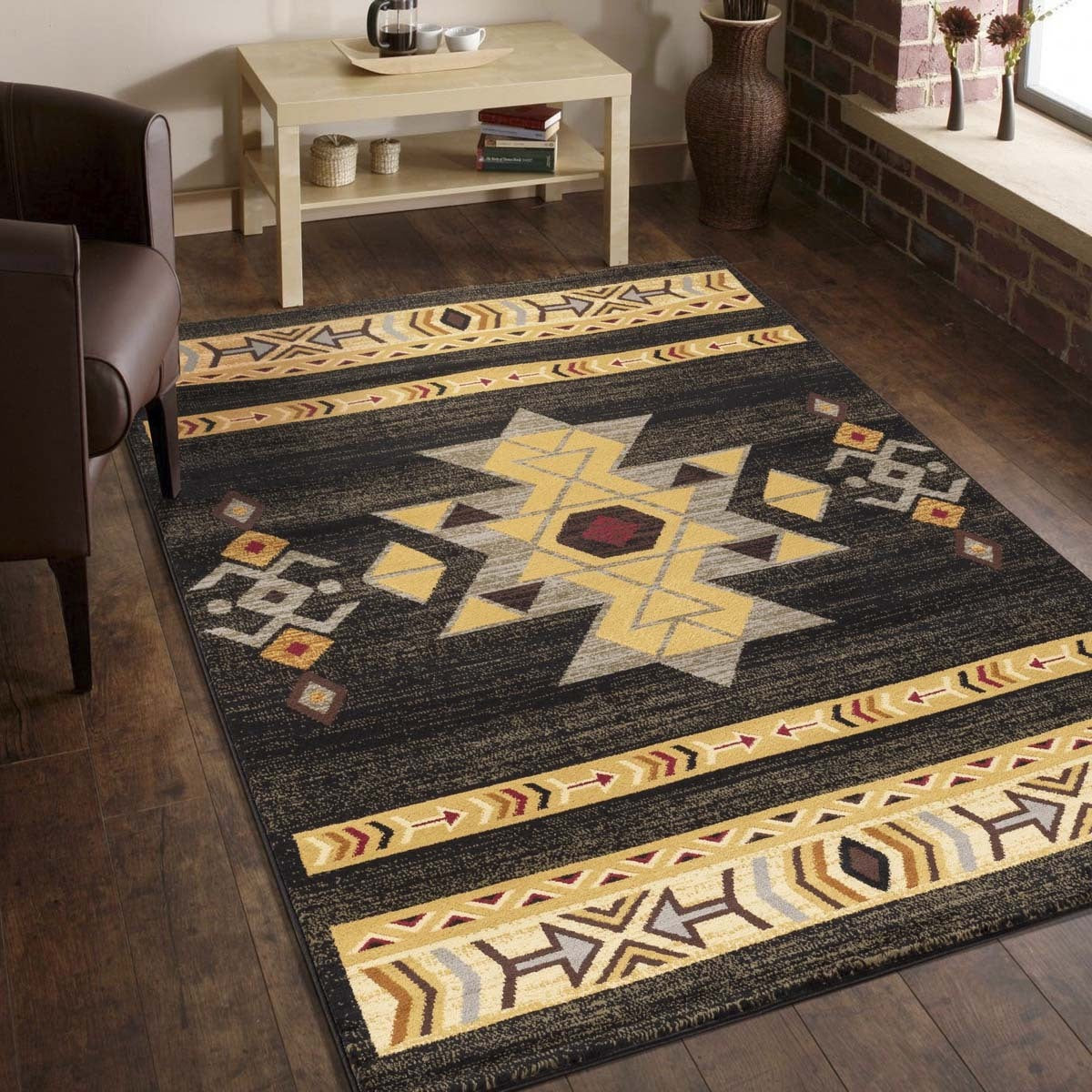 Outlaw Oasis Black Rug Collection