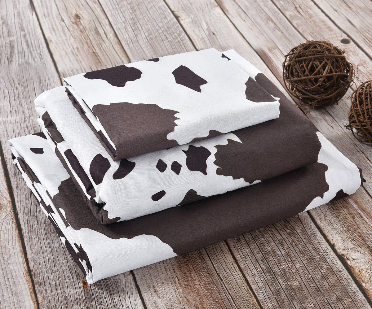White Cowhide Sheet Sets