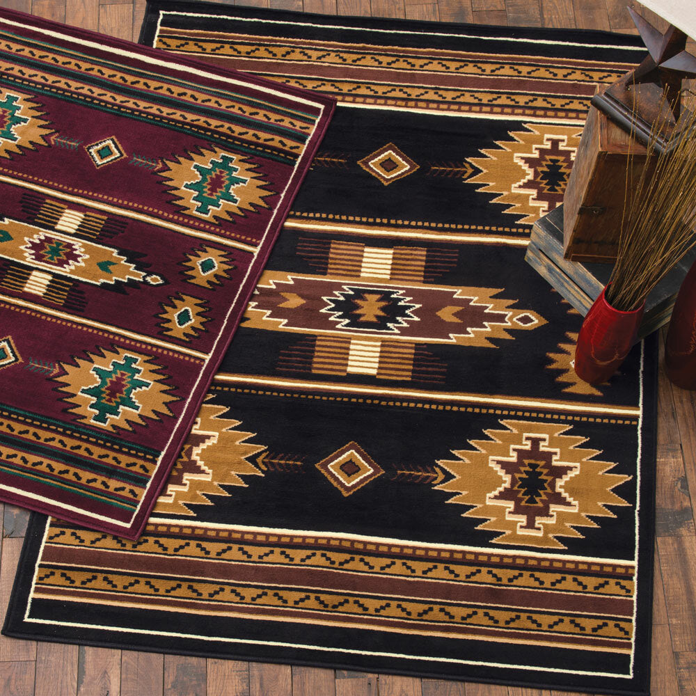Eye of the Storm Black Rug Collection