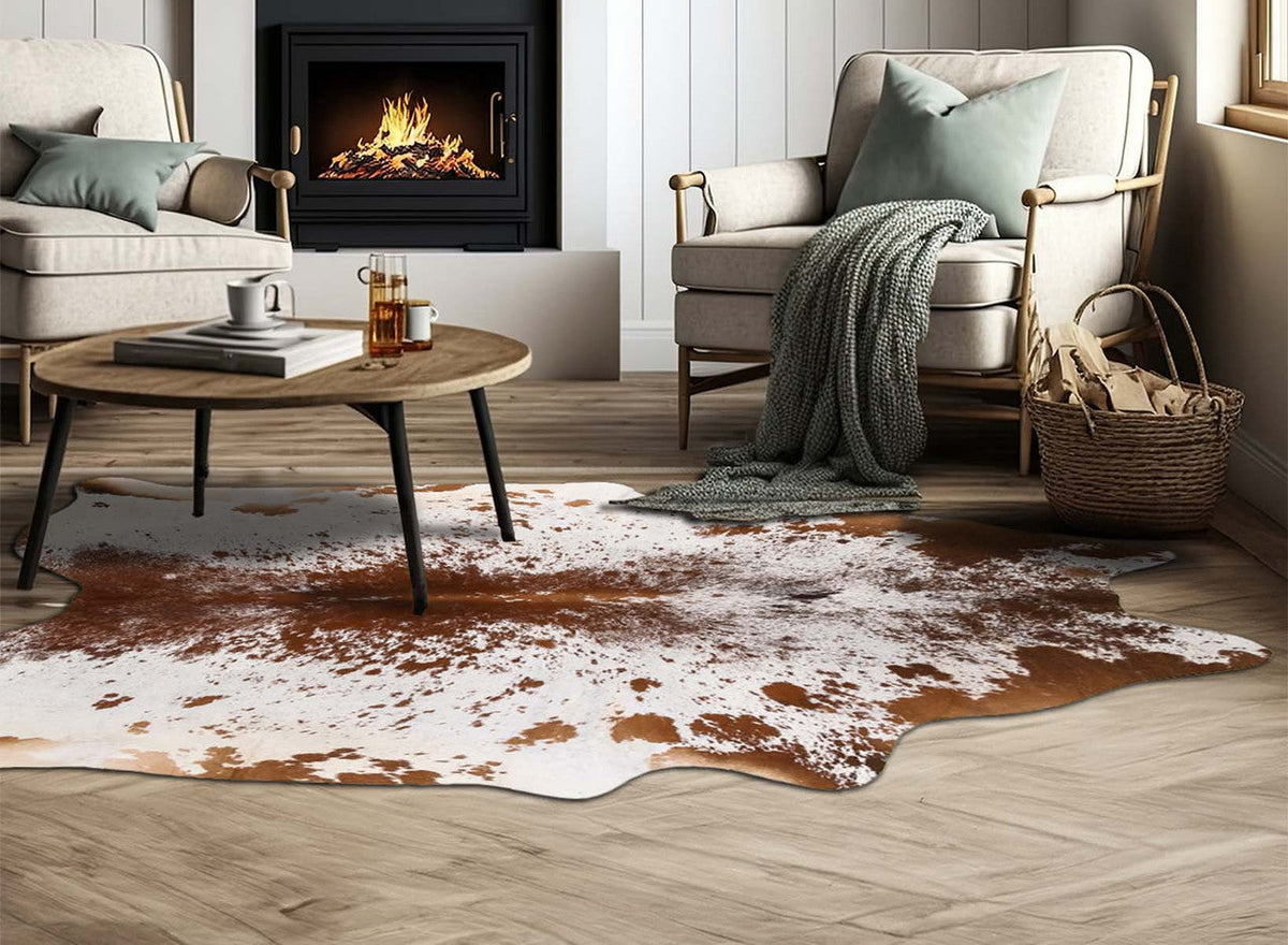 Salt & Pepper Brown Cowhide Rugs