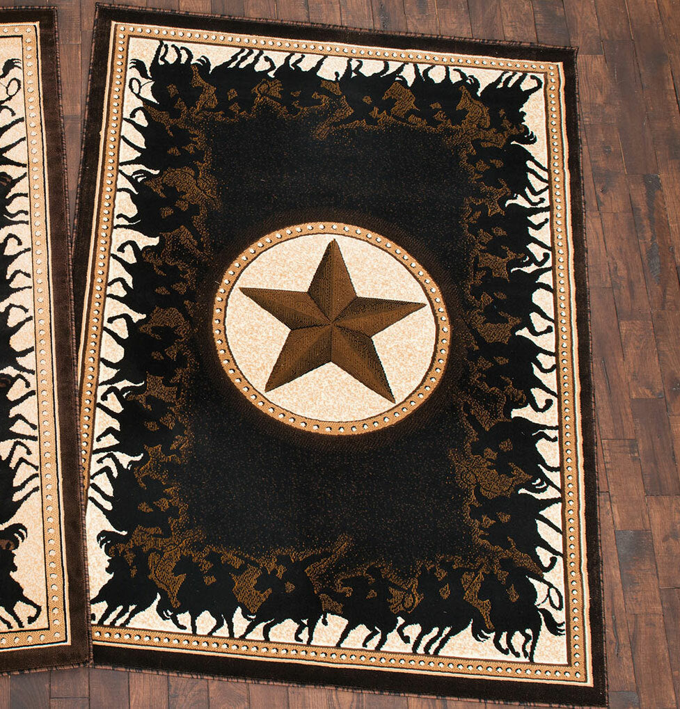 Lone Star Riders Black Rug Collection