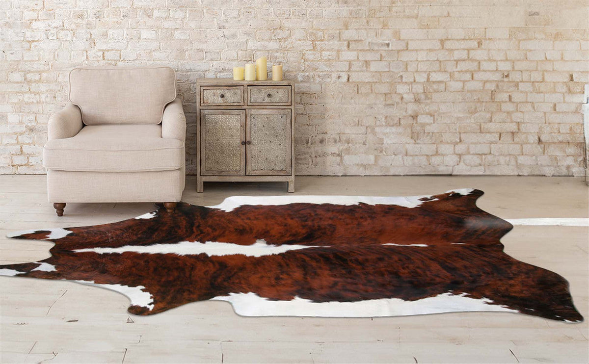 White Belly Variegated Cowhide Rugs