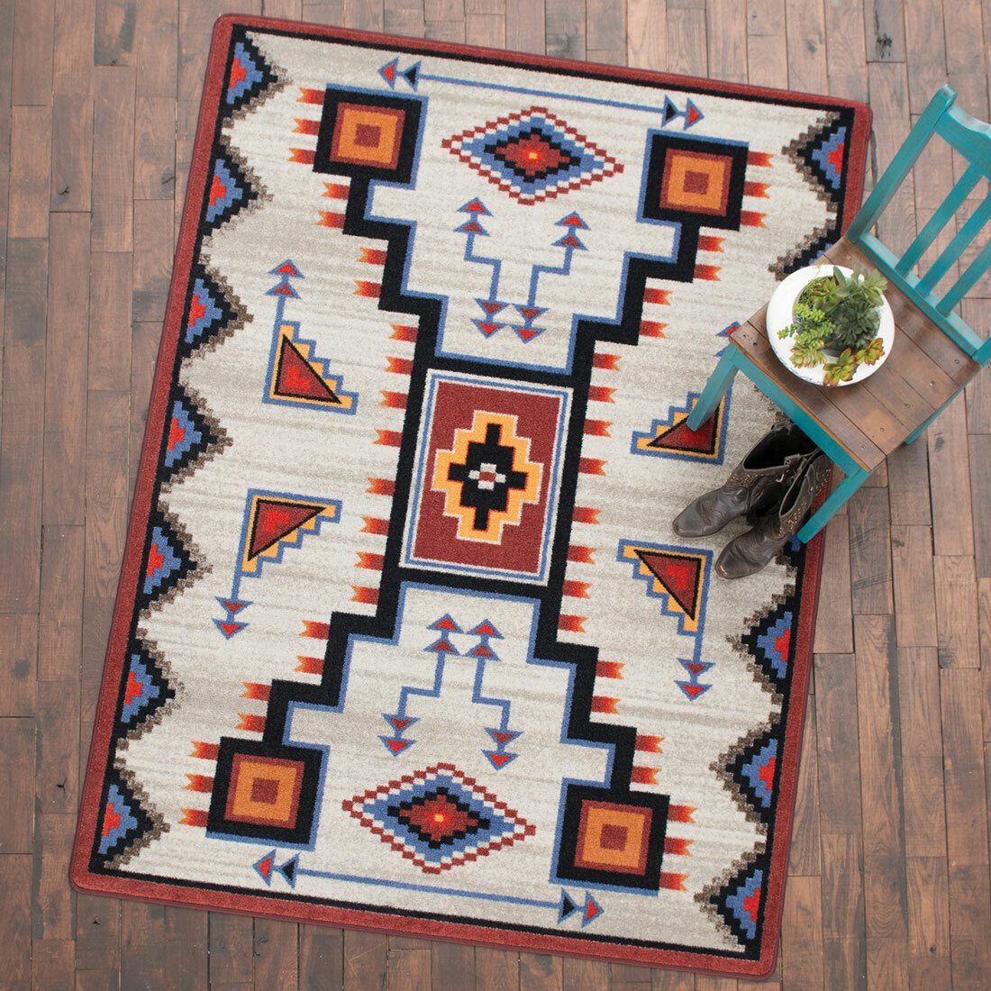 Tribal Rain Blue Rug Collection