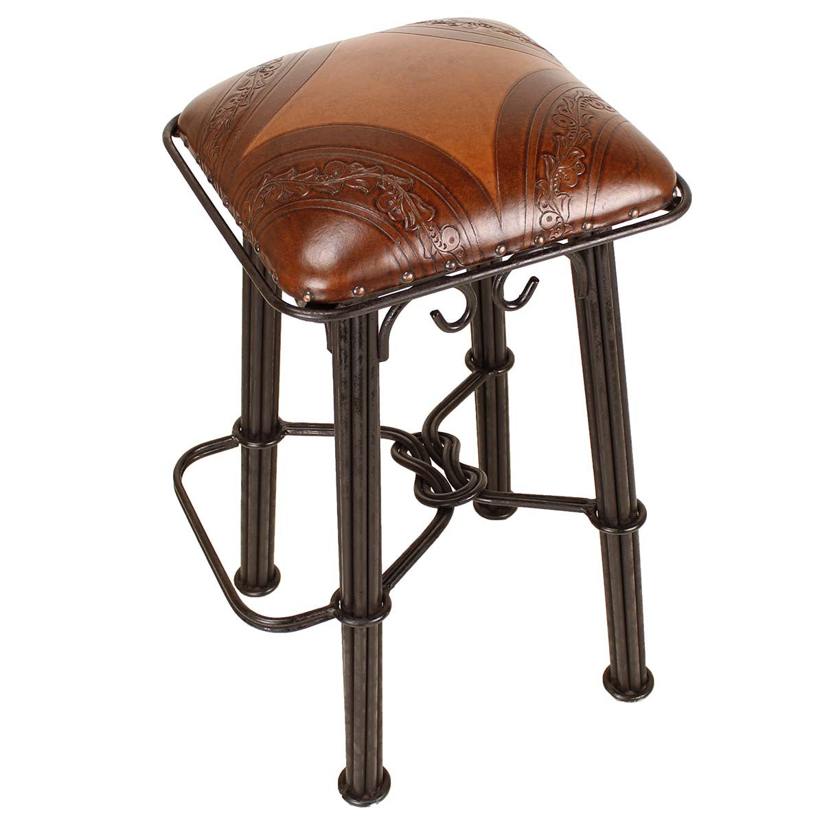 Coronado Iron Stool - Two Tone Colonial Corners