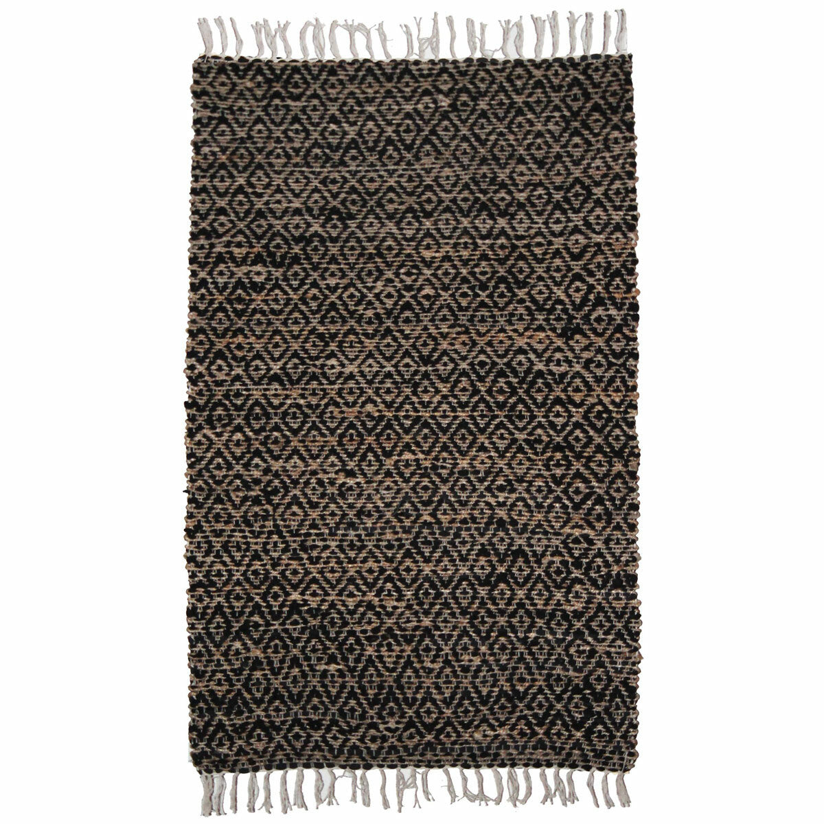 Black Hemp Diamond Rug Collection