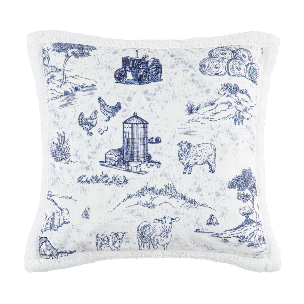 Blue Farm Life Sherpa Pillow & Throw