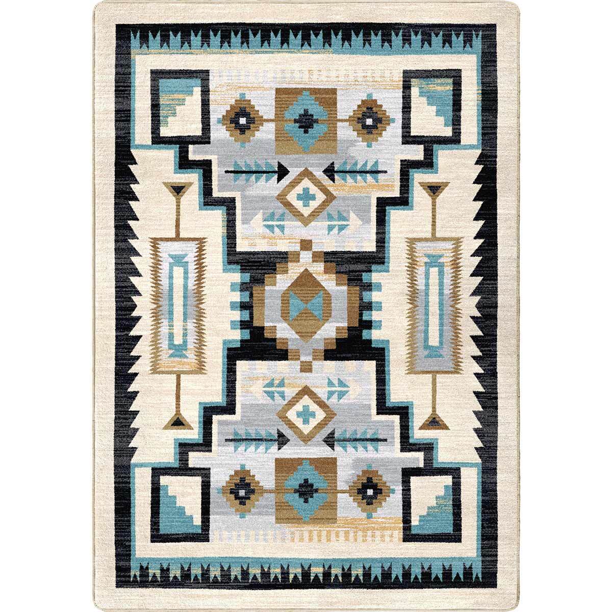 Crosswinds Turquoise Rug Collection