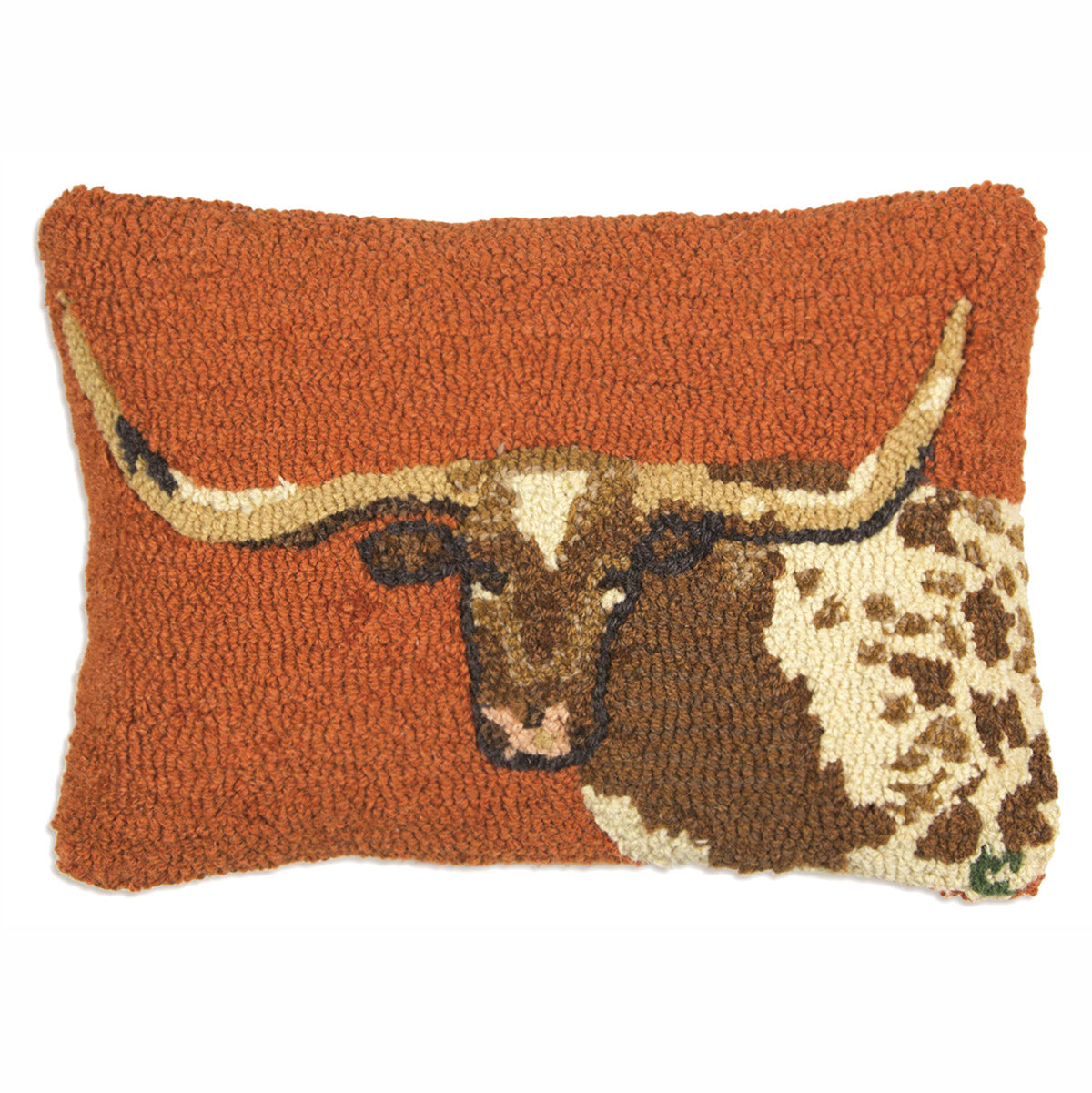 Longhorn Hooked Wool Pillows