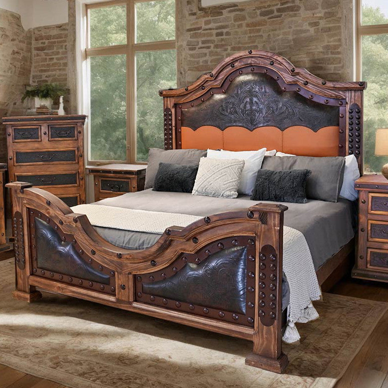 Kensington Tooled Leather Bedroom Furniture Collec