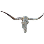 Authentic Longhorn Skull with Platinum Glass