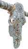 Authentic Longhorn Skull with Platinum Glass