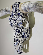 Authentic Longhorn Skull with Blue Stone