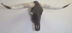Authentic Longhorn Skull with Louis Vuitton Cowhide & Bronze Glass