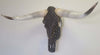 Authentic Longhorn Skull with Louis Vuitton Cowhide & Bronze Glass