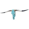 Authentic Longhorn Skull with Turquoise Stone - Gray Grout