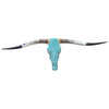 Authentic Longhorn Skull with Turquoise Stone - Gray Grout