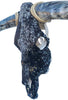 Authentic Longhorn Skull with Black Cowhide & Glass