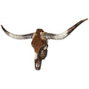 Authentic Longhorn Skull with Brown Cowhide & Copper Glass