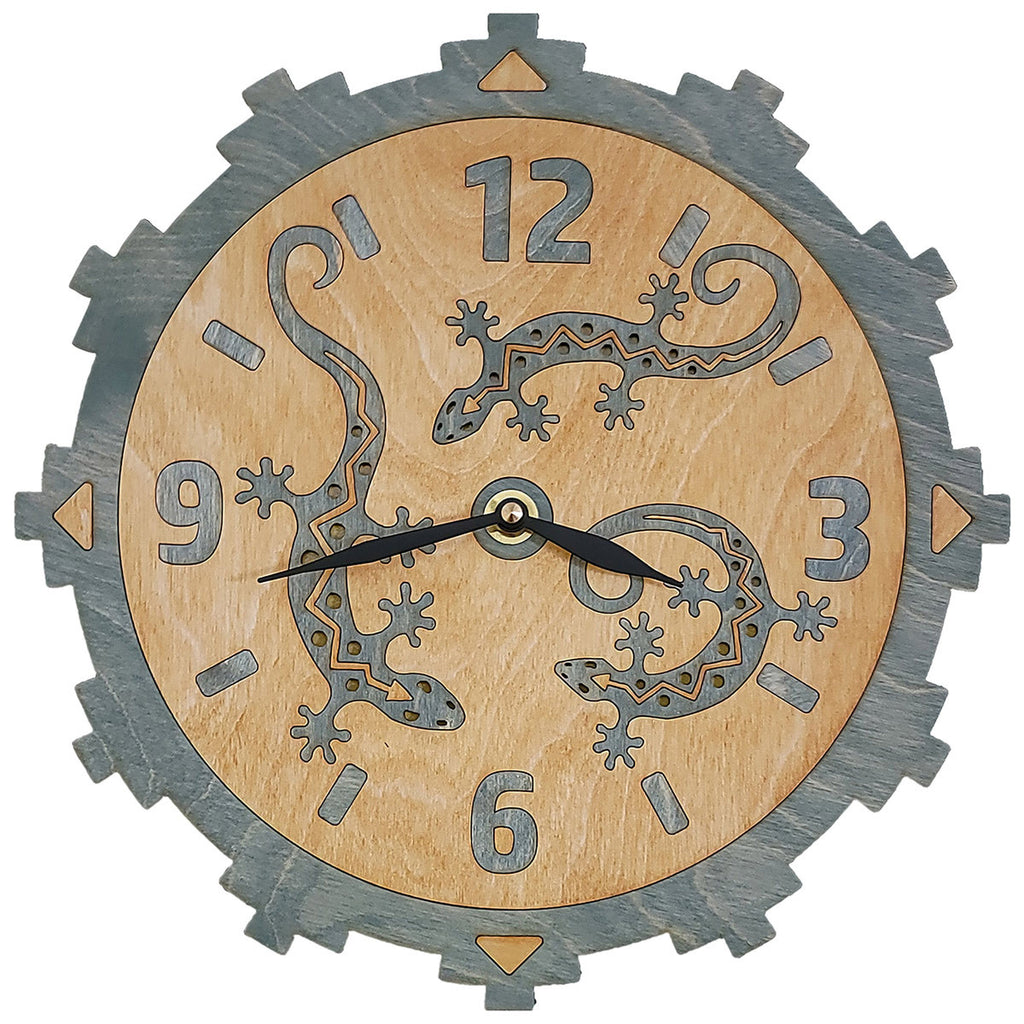 Triple Lizard Wall Clock