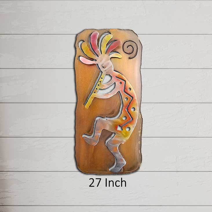 Dancing Kokopelli Rectangular Cutout Wall Art