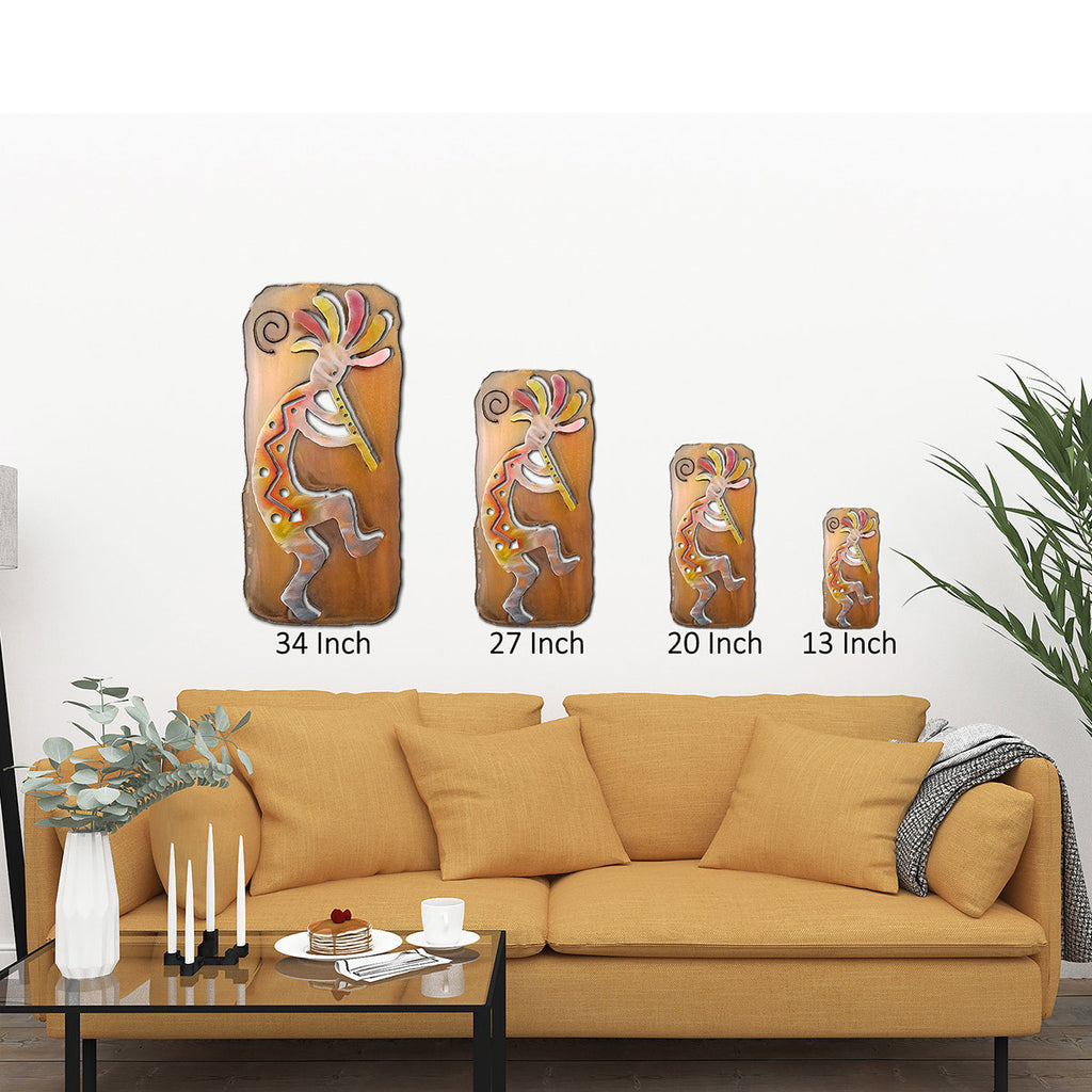 Dancing Kokopelli Rectangular Cutout Wall Art