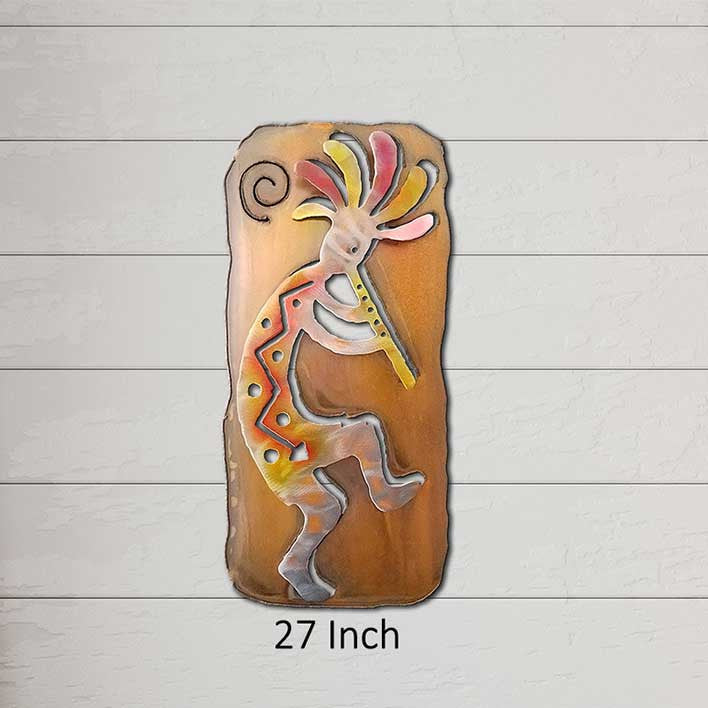 Dancing Kokopelli Rectangular Cutout Wall Art