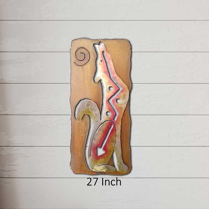 Coyote Howl Rectangular Cutout Wall Art