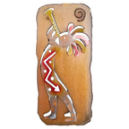 Kokopelli with Trumpet Rectangular Cutout Wall Art