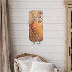 Kokopelli with Trumpet Rectangular Cutout Wall Art