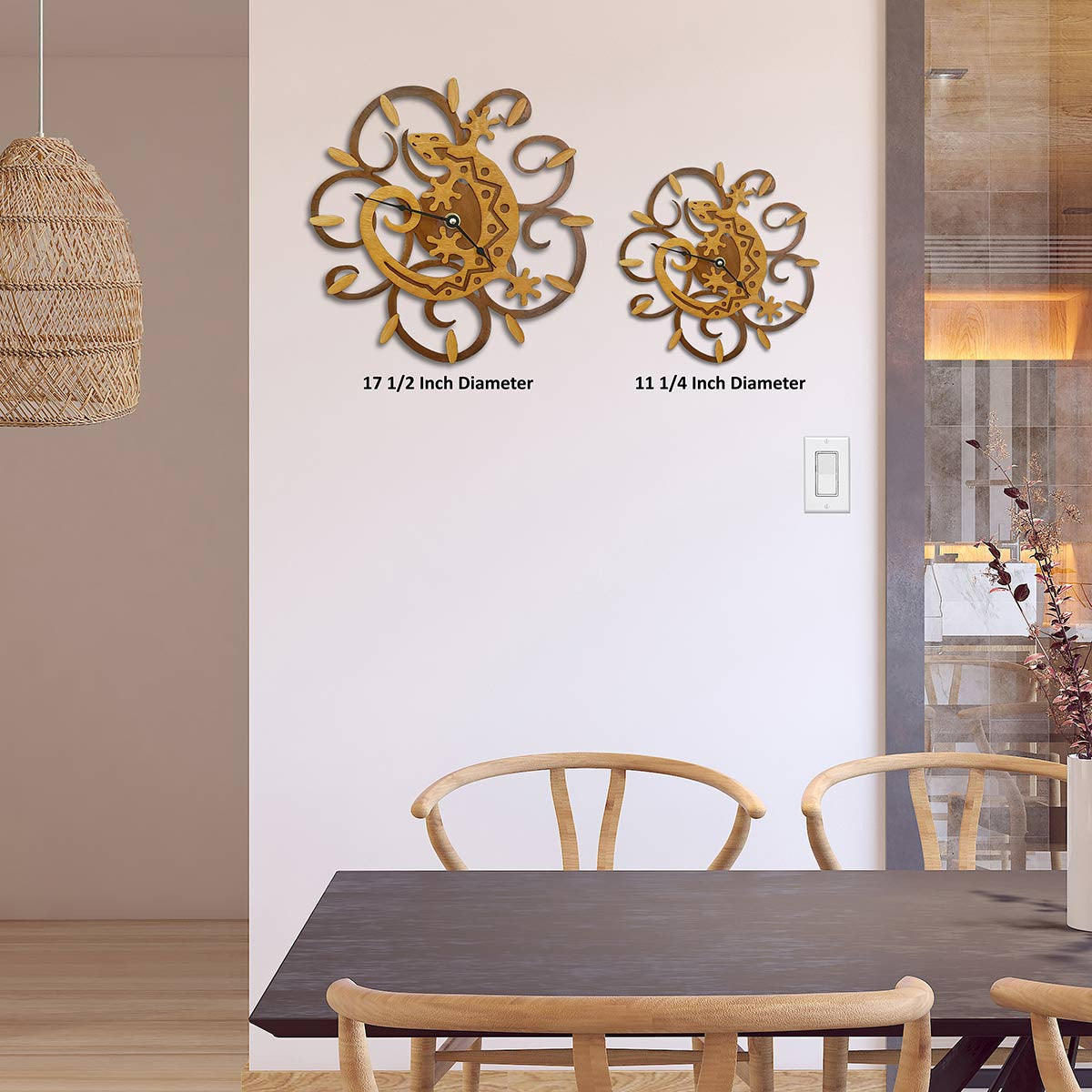 Sun Lizard Wall Clock