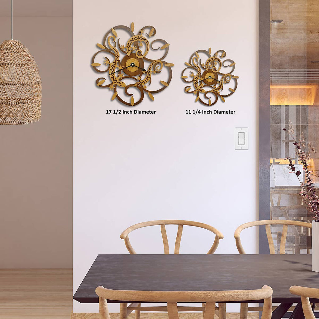 Three Lizard Wall Clock