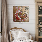 Sun Lizard Square Cutout Wall Art