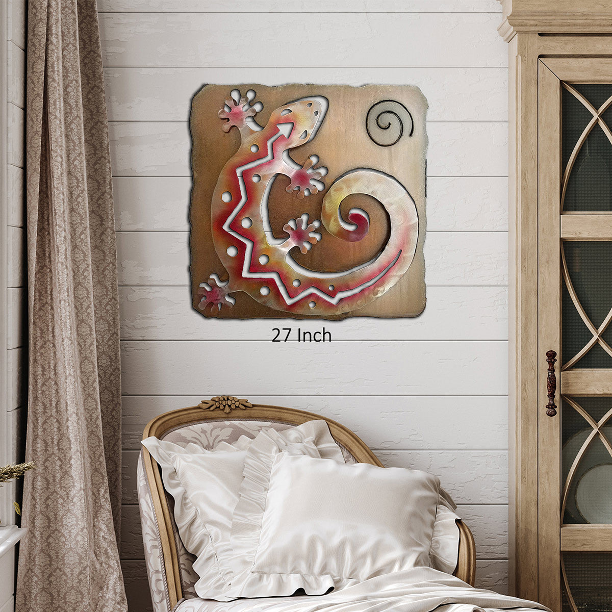 Sun Lizard Square Cutout Wall Art