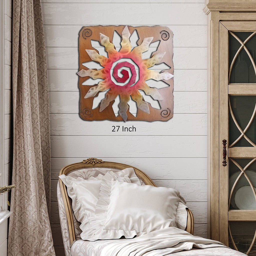 Canyon Sunburst Square Cutout Wall Art