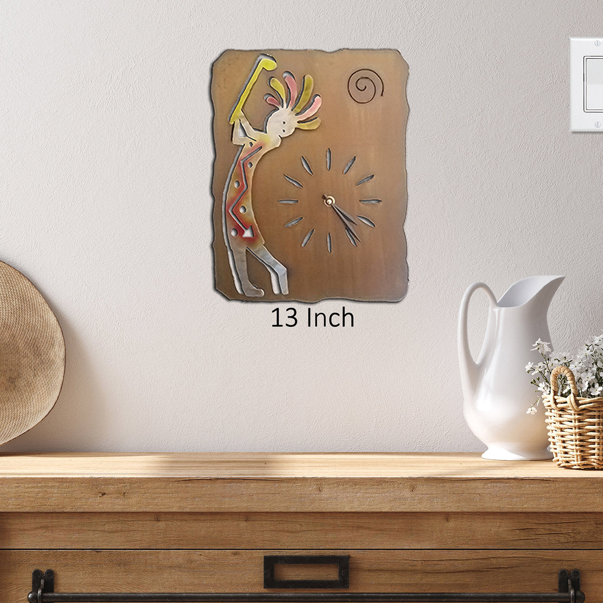 Golfing Kokopelli Wall Clock