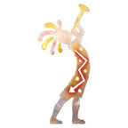 Kokopelli with Trumpet Right Facing Cutout Wall Art